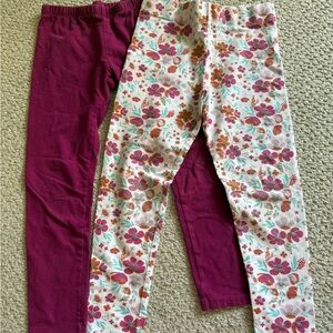 The Children's Place Floral and Solid Leggings Set - Pink and Multicolor